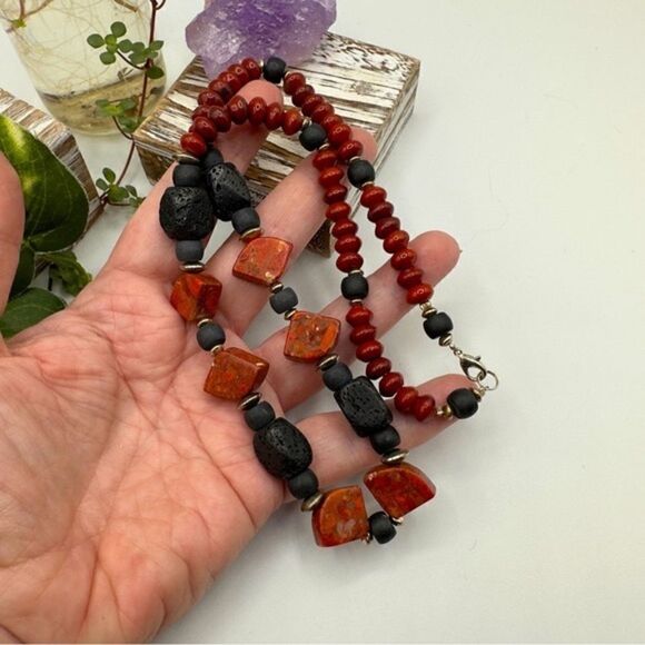 Vintage Mixed Gemstone Energy Healing Necklace - Picture 3 of 4
